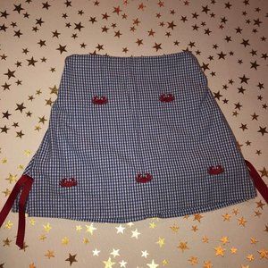 Gingham and crab skort.